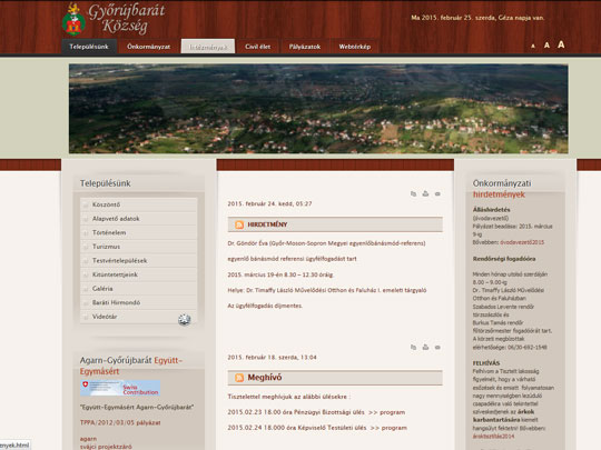 Győrújbarát Önkormáyzati Portál
